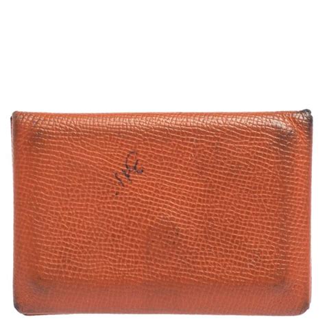 hermes calvi orange|Hermes calvi card holder.